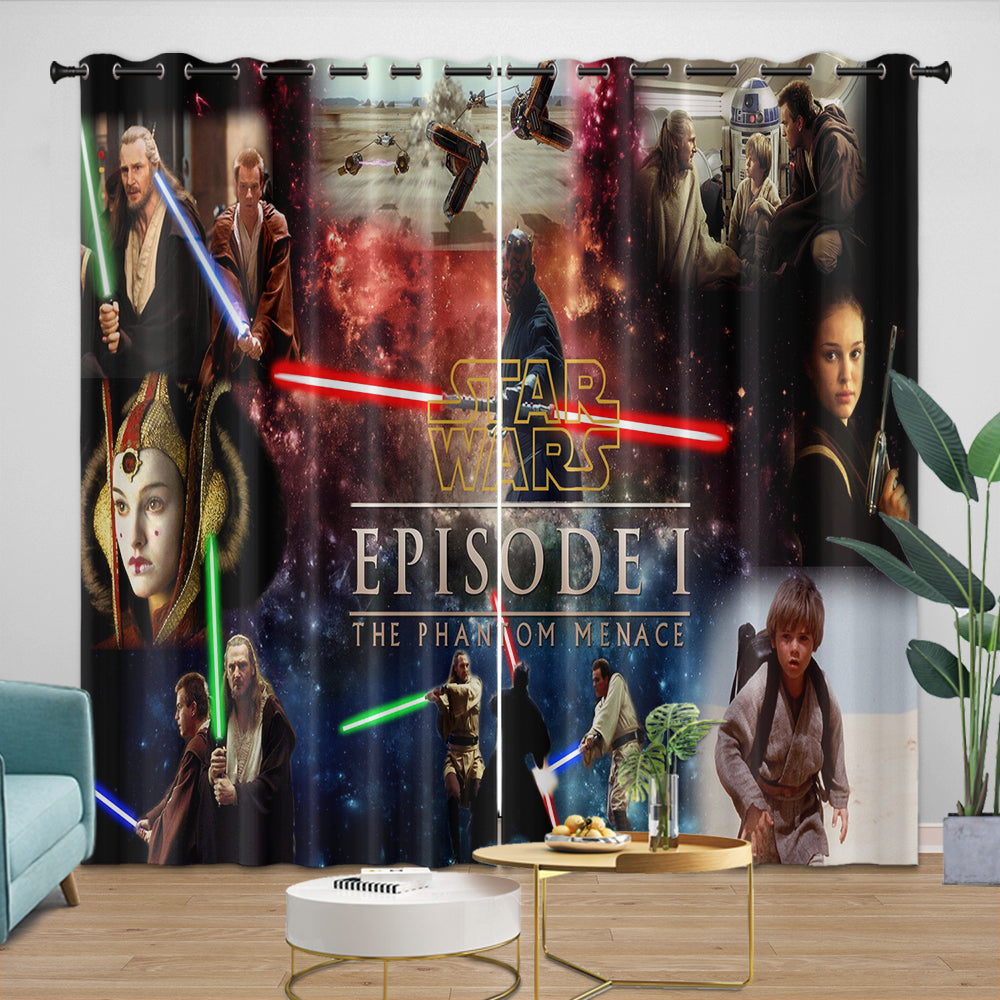 Star Wars Phantom Menace Curtains Blackout Window Drapes (ONLINE ORDER ONLY)