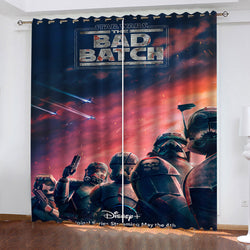 Star Wars The Bad Batch Curtains Pattern Blackout Window Drapes (Online Order Only)