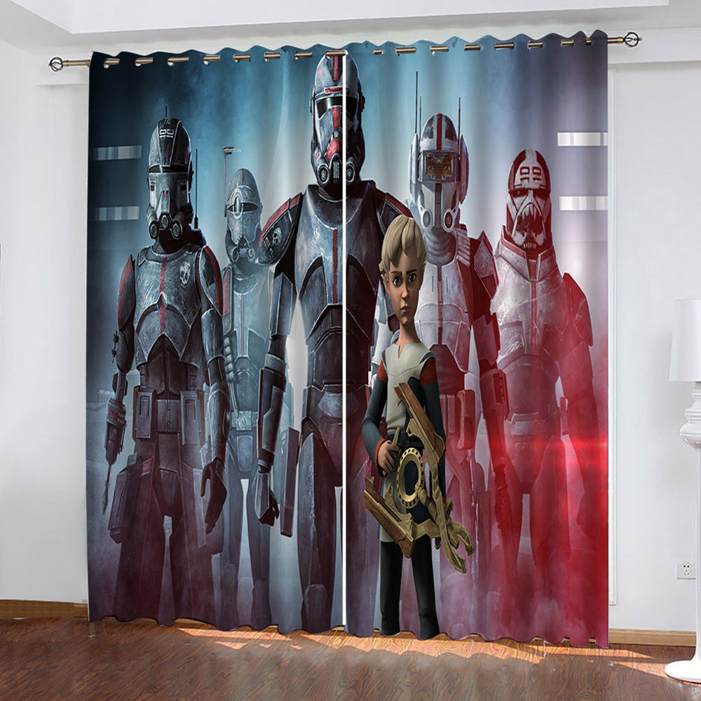 Star Wars The Bad Batch Curtains Pattern Blackout Window Drapes (Online Order Only)