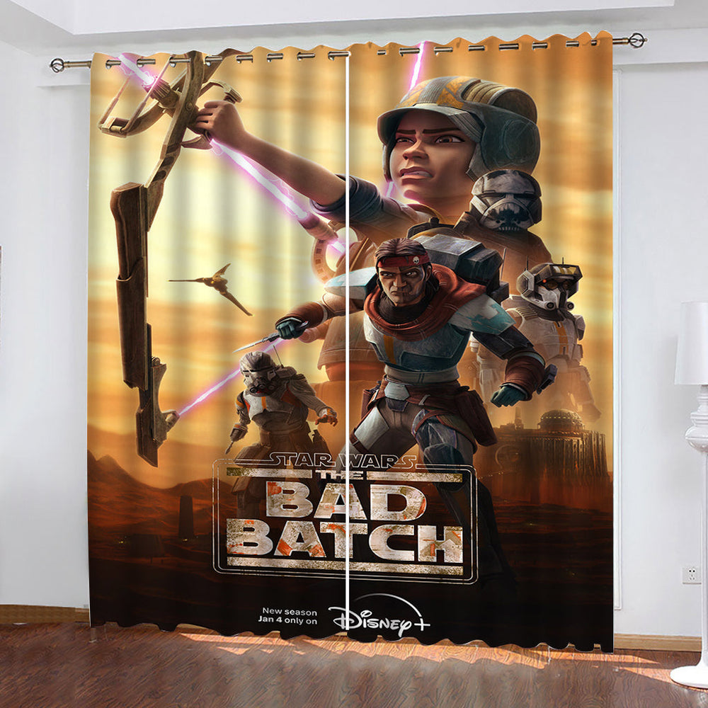 Star Wars The Bad Batch Curtains Pattern Blackout Window Drapes (Online Order Only)