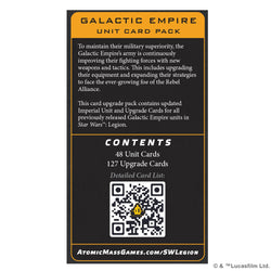 Star Wars Legion: Galactic Empire Unit Card Pack (ONLINE ORDER ONLY)