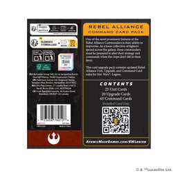 Star Wars Legion: Rebel Alliance Command Card Pack (ONLINE ORDER ONLY)
