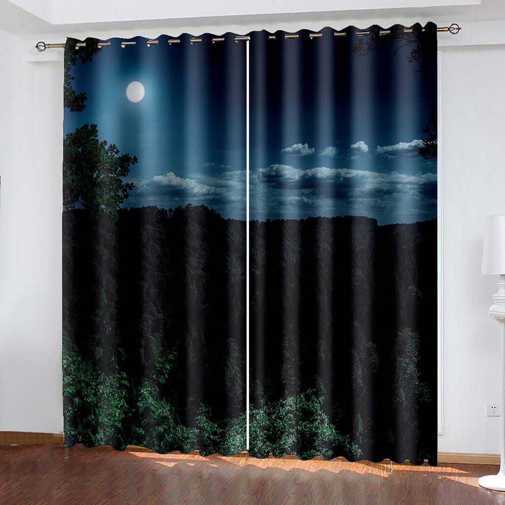 Starry Sky Space Curtains Blackout Window Treatments Drapes Room Decor (Online Order Only)