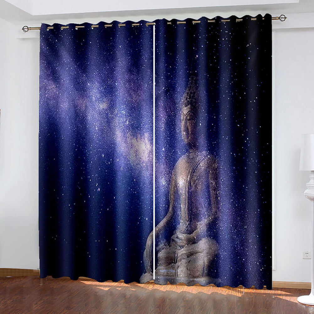Starry Sky Space Curtains Blackout Window Treatments Drapes Room Decor (Online Order Only)