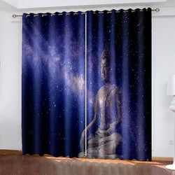 Starry Sky Space Curtains Blackout Window Treatments Drapes Room Decor (Online Order Only)