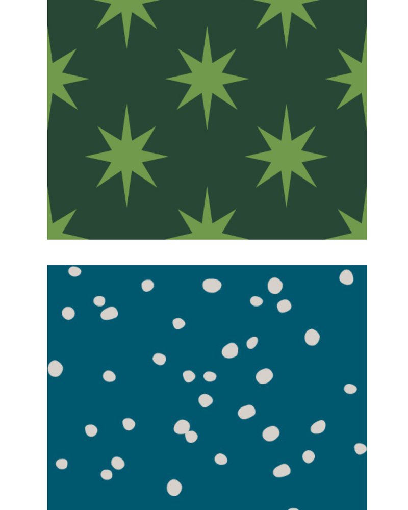 Medium Reversible Reusable Fabric Gift Bag | Stars and Snow (ONLINE ORDER ONLY)