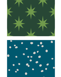 Medium Reversible Reusable Fabric Gift Bag | Stars and Snow (ONLINE ORDER ONLY)