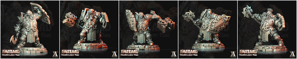 3D Printed Archvillain Games Khazaad Steelbreaker Clan - Steelbreaker Dwarf Warriors 28mm 32mm D&D (Online Only)