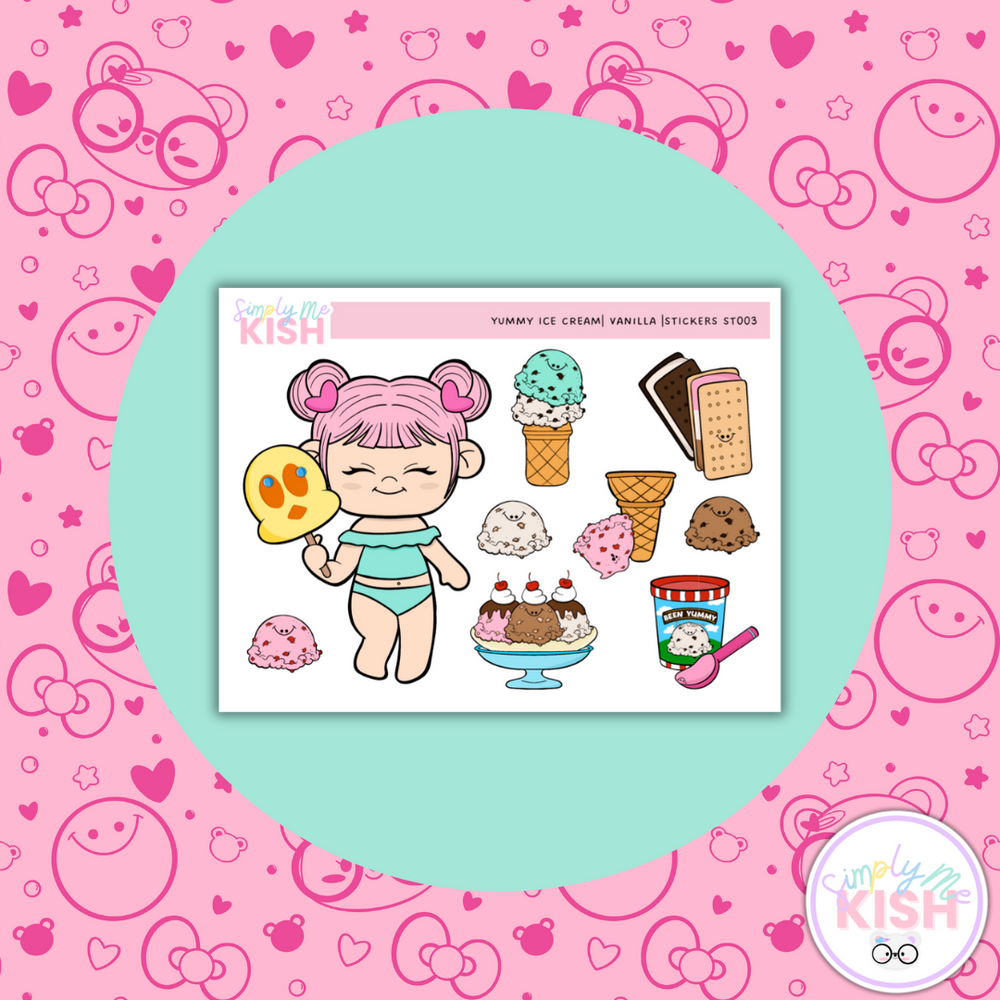 Yummy Ice Cream| Decorative Stickers (ONLINE ORDER ONLY)