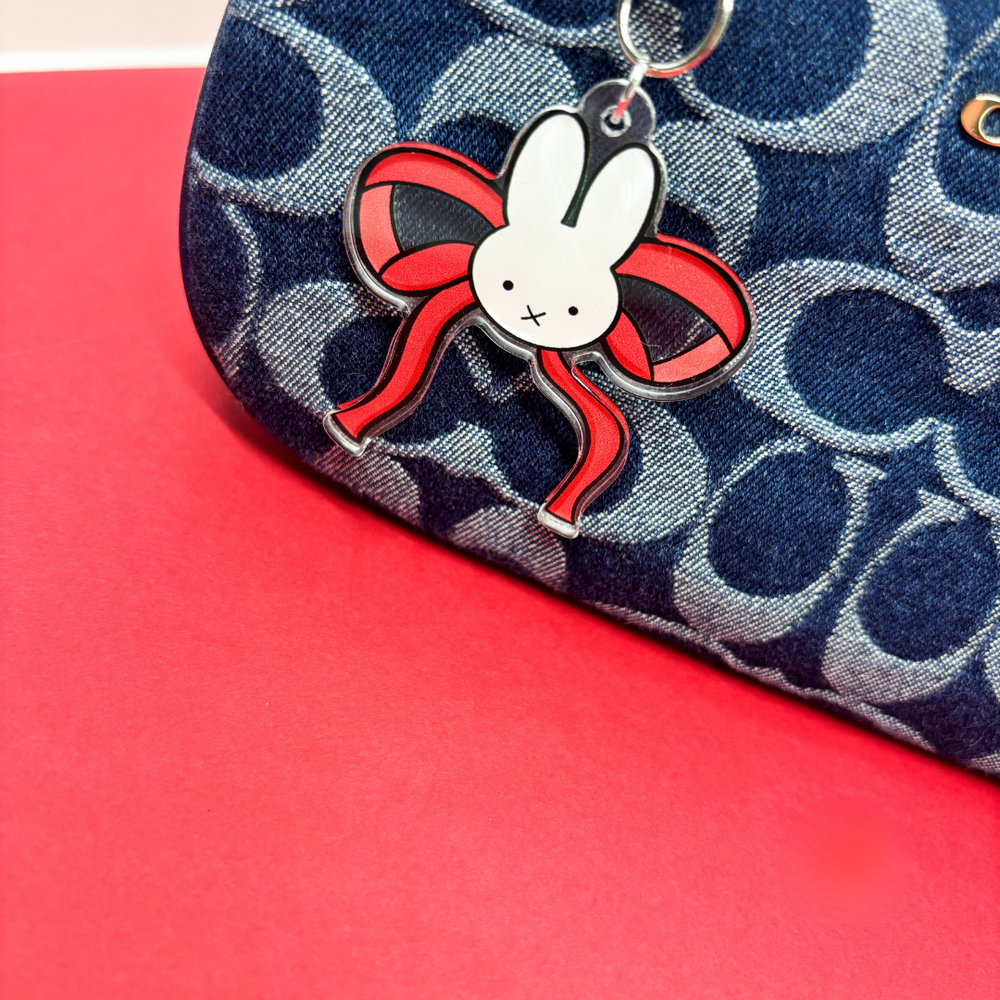 Bunny Bow|Strawberry Trinkets|  Acrylic Charm (ONLINE ORDER ONLY)