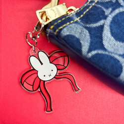 Bunny Bow|Strawberry Trinkets|  Acrylic Charm (ONLINE ORDER ONLY)