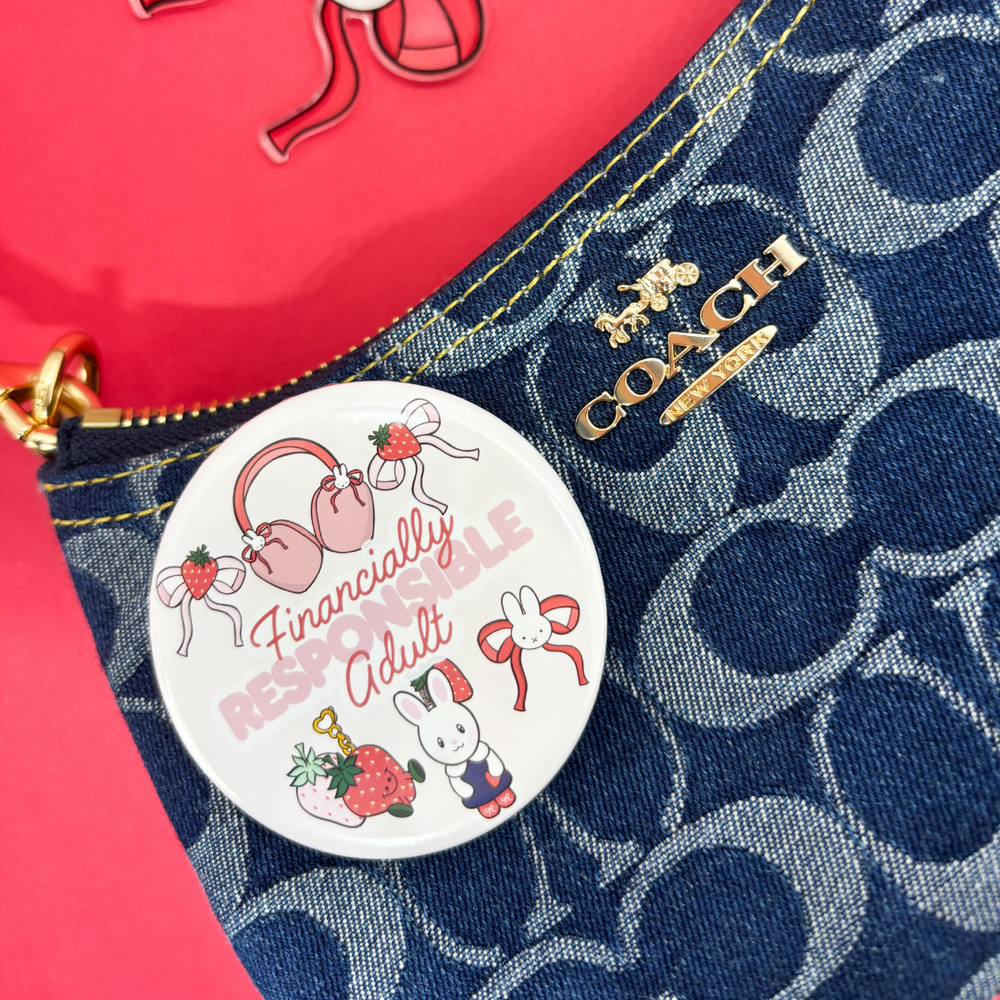 Financially Responsible Adult | Strawberry Trinkets| Pin Back Button Pack (ONLINE ORDER ONLY)