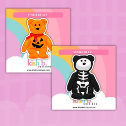 90's Halloween Plushies | Sticker Die Cut (ONLINE ORDER ONLY)