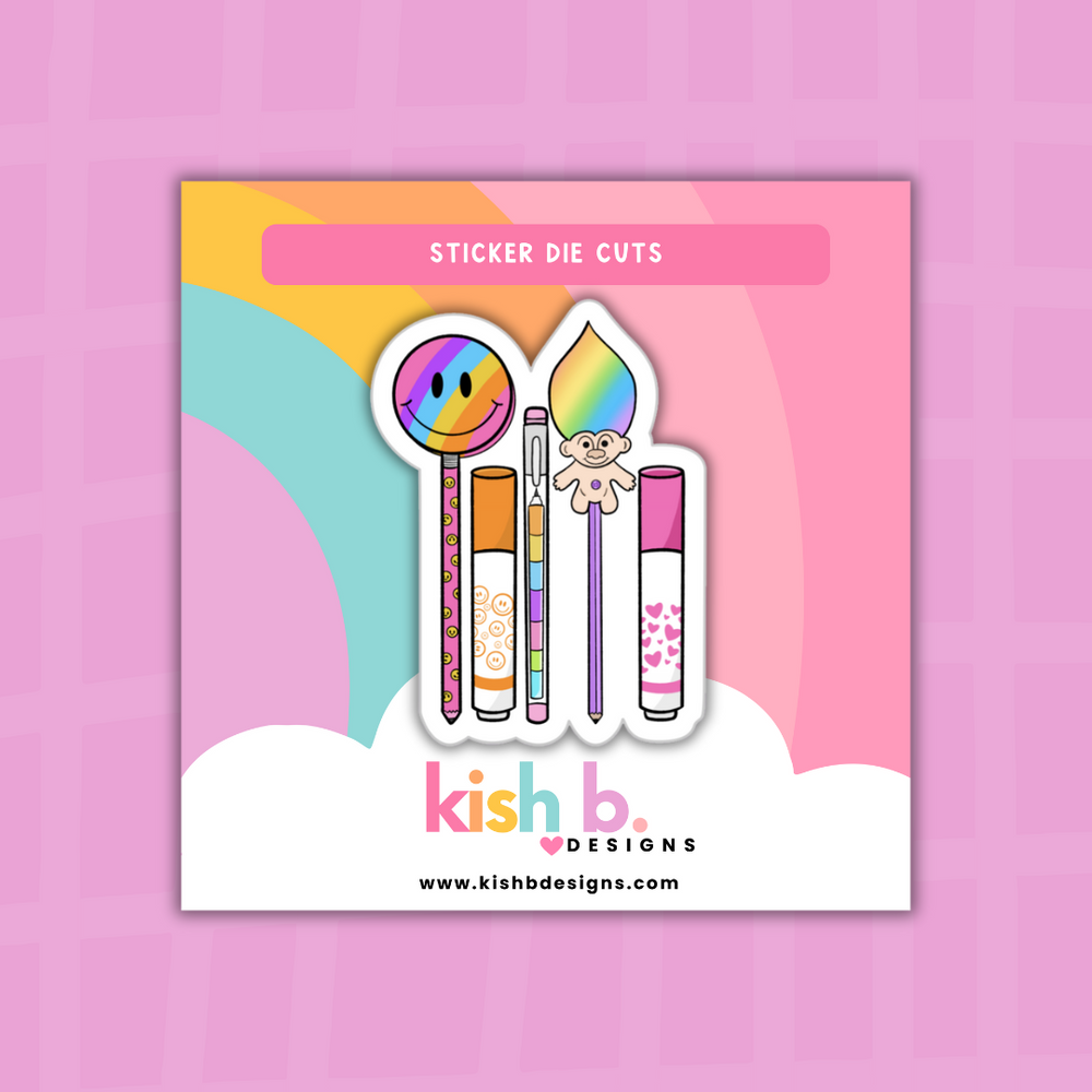90's Stationery | Sticker Die Cut (ONLINE ORDER ONLY)