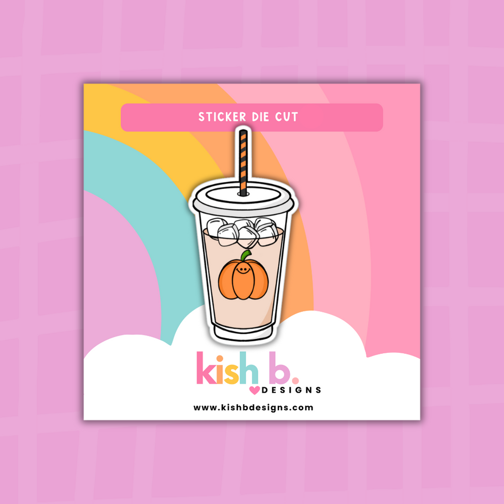 Pumpkin Spice Iced Coffee | Sticker Die Cut (ONLINE ORDER ONLY)