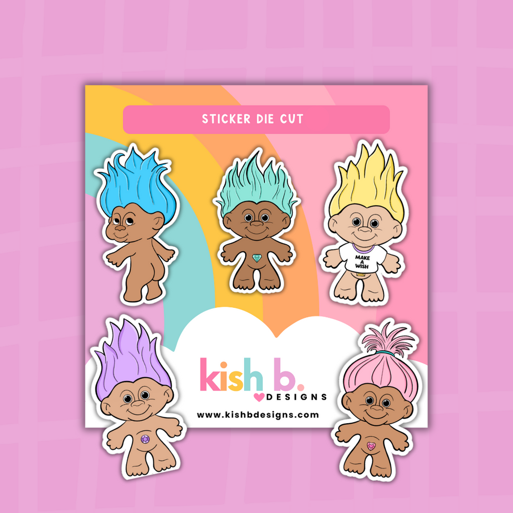 Bejeweled Trolls | Sticker Die Cuts (ONLINE ORDER ONLY)