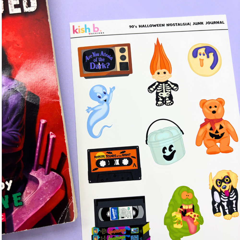90's Halloween Nostalgia  |Journal| Sticker Sheet (ONLINE ORDER ONLY)