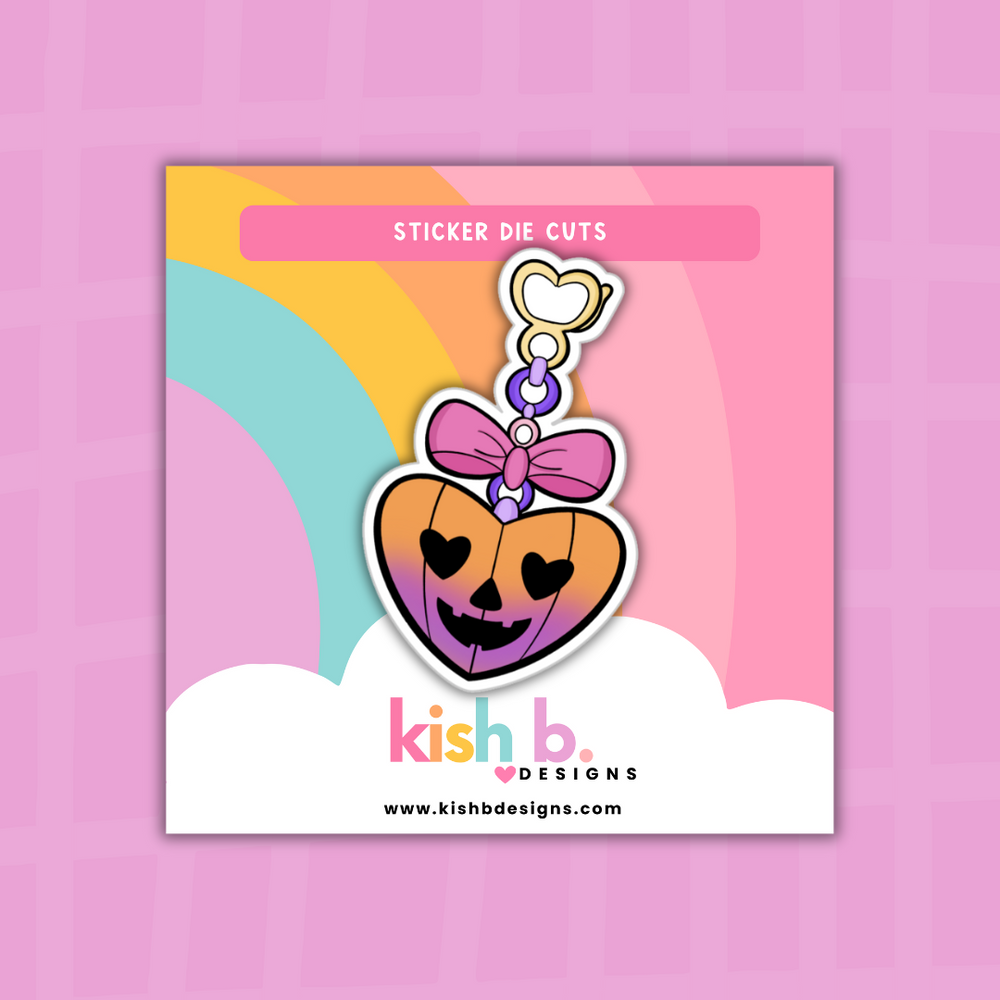 Pumpkin Halloween Trinket Charm | Sticker Die Cut (ONLINE ORDER ONLY)