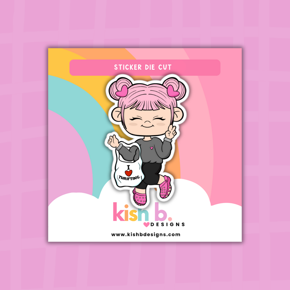 I Love Thrifting | Kenny| Character| Sticker Die Cut (ONLINE ORDER ONLY)