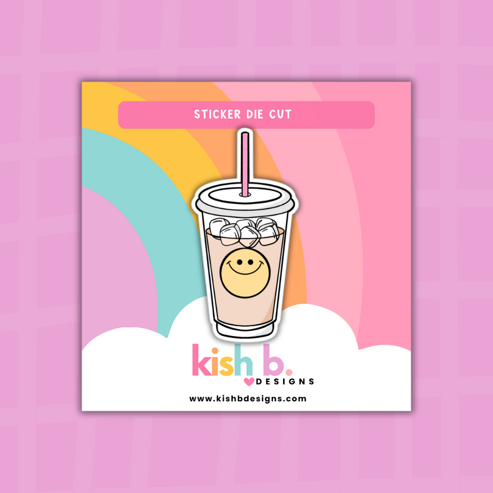 Happy Iced Coffee | Sticker Die Cut (ONLINE ORDER ONLY)