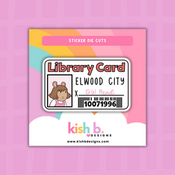 Miss Read's Library Card  | Sticker Die Cut (ONLINE ORDER ONLY)