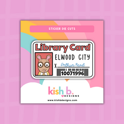 Mr. Read's Library Card  | Sticker Die Cut (ONLINE ORDER ONLY)