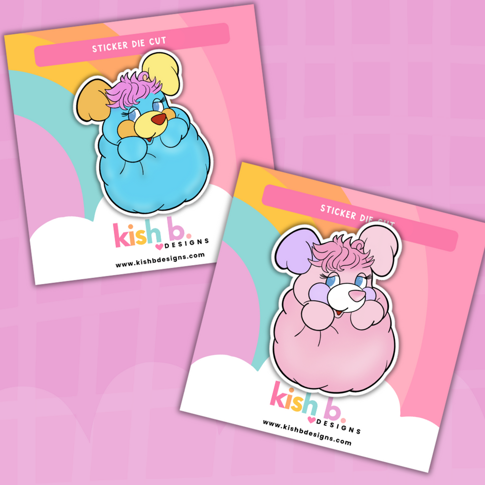80's Popples Plushie| Sticker Die Cut(s) (ONLINE ORDER ONLY)