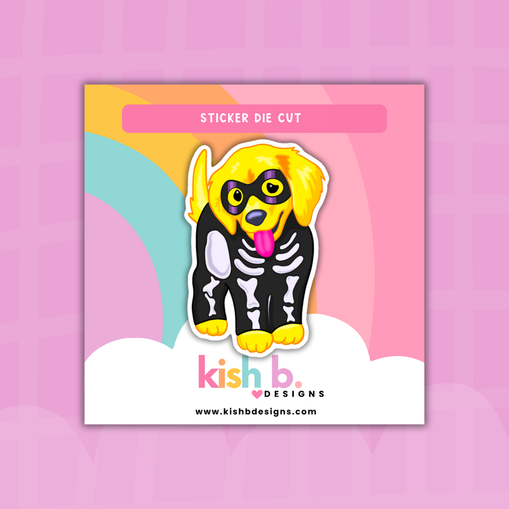 90's Golden Halloween Dog | Sticker Die Cut (ONLINE ORDER ONLY)