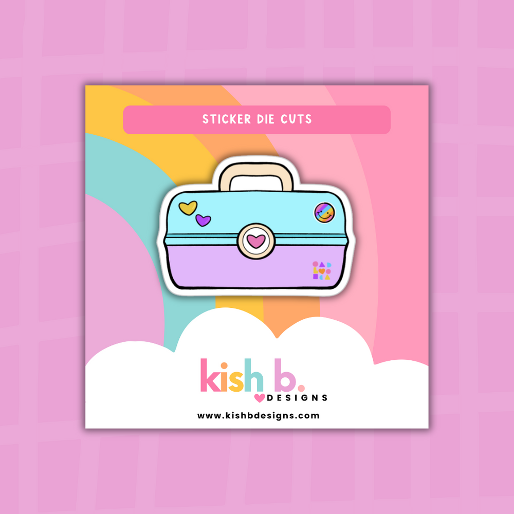 90's Makeup Case | Sticker Die Cut (ONLINE ORDER ONLY)