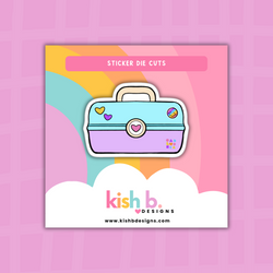 90's Makeup Case | Sticker Die Cut (ONLINE ORDER ONLY)