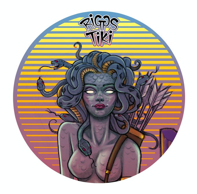Biggs Tiki: Medusa Vinyl Sticker (ONLINE ORDER ONLY)