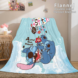 Stitch Cosplay Flannel Throw Blanket Micro Fleece Plush Blanket (Online Order Only)