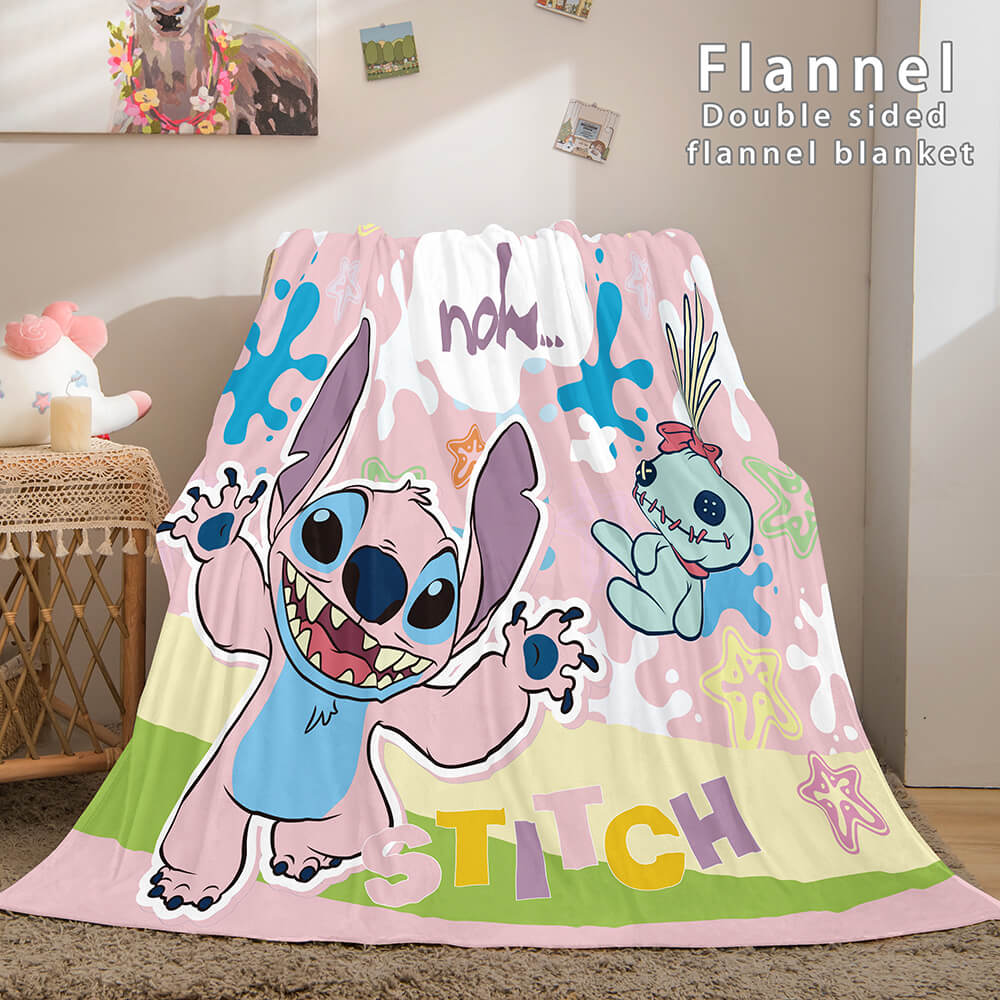 Stitch Cosplay Flannel Throw Blanket Micro Fleece Plush Blanket (Online Order Only)