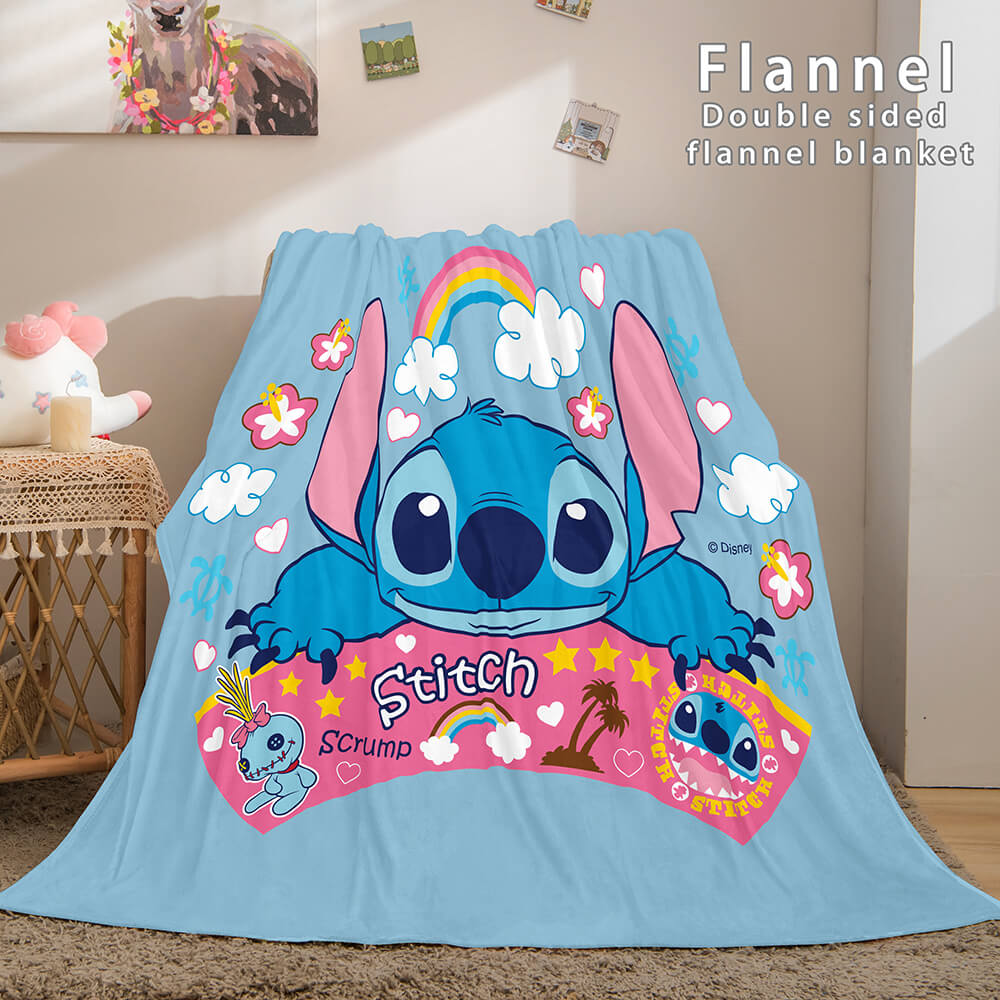 Stitch Cosplay Flannel Throw Blanket Micro Fleece Plush Blanket (Online Order Only)