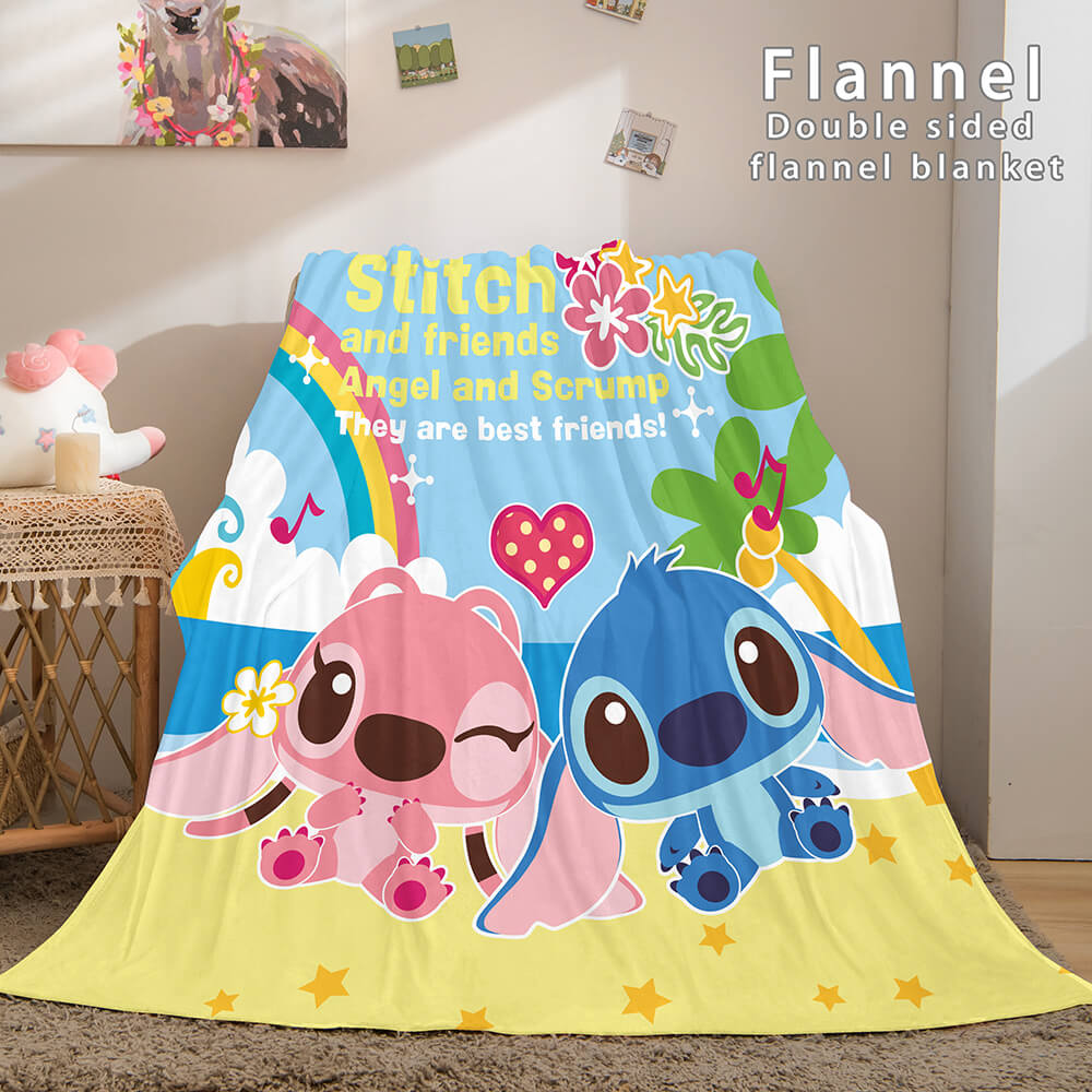 Stitch Cosplay Flannel Throw Blanket Micro Fleece Plush Blanket (Online Order Only)