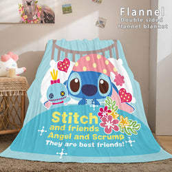 Stitch Cosplay Flannel Throw Blanket Micro Fleece Plush Blanket (Online Order Only)