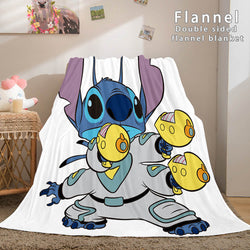 Stitch Cosplay Flannel Throw Blanket Micro Fleece Plush Blanket (Online Order Only)