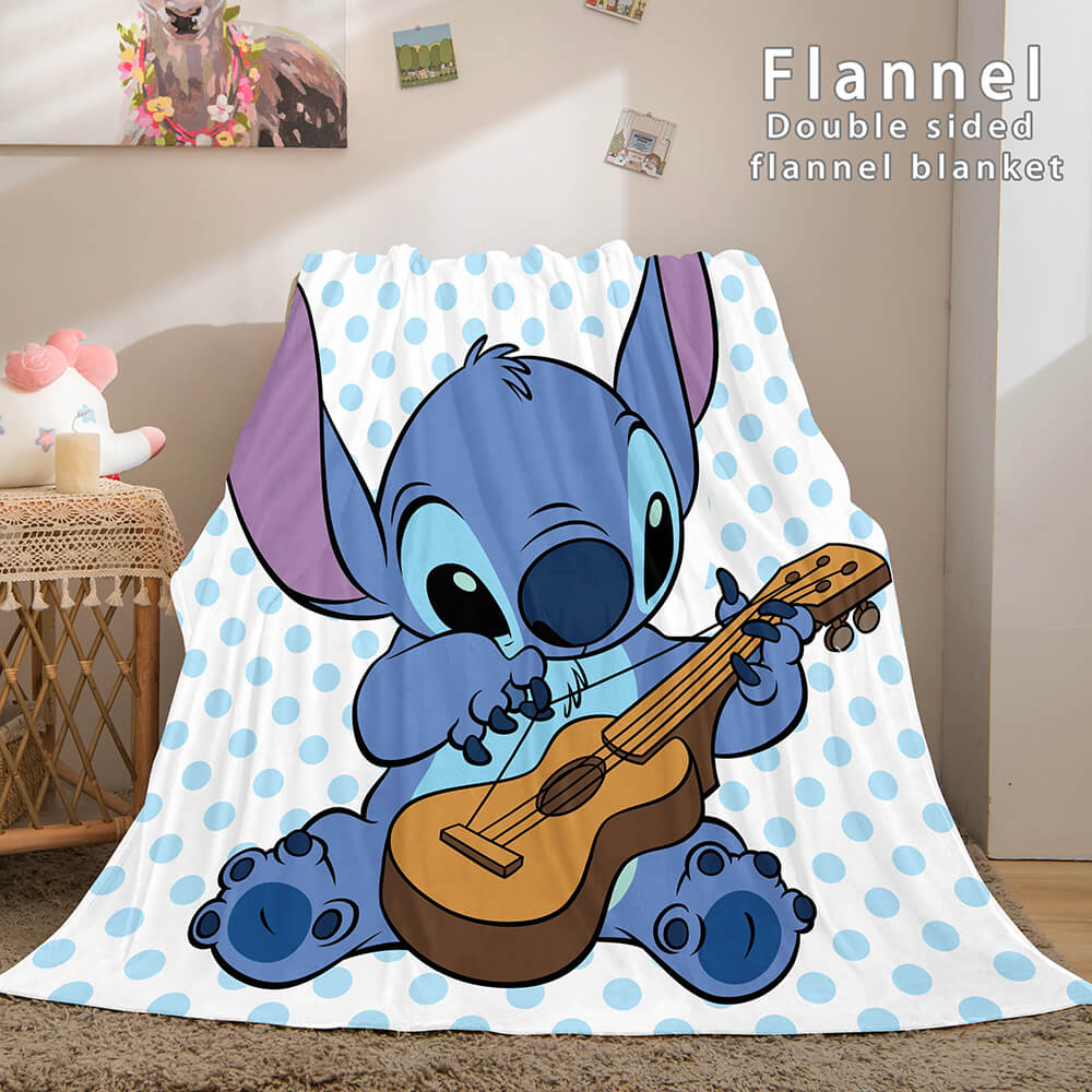Stitch Cosplay Flannel Throw Blanket Micro Fleece Plush Blanket (Online Order Only)