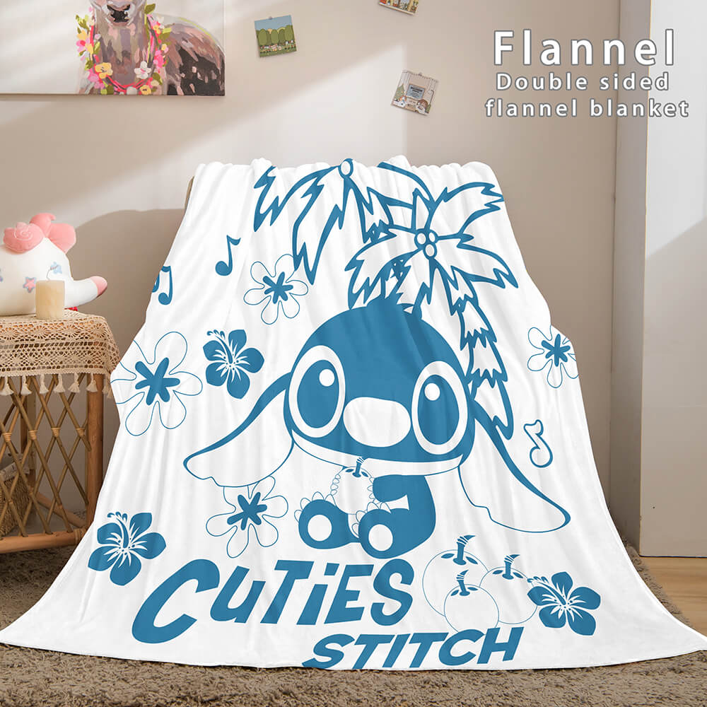 Stitch Cosplay Flannel Throw Blanket Micro Fleece Plush Blanket (Online Order Only)