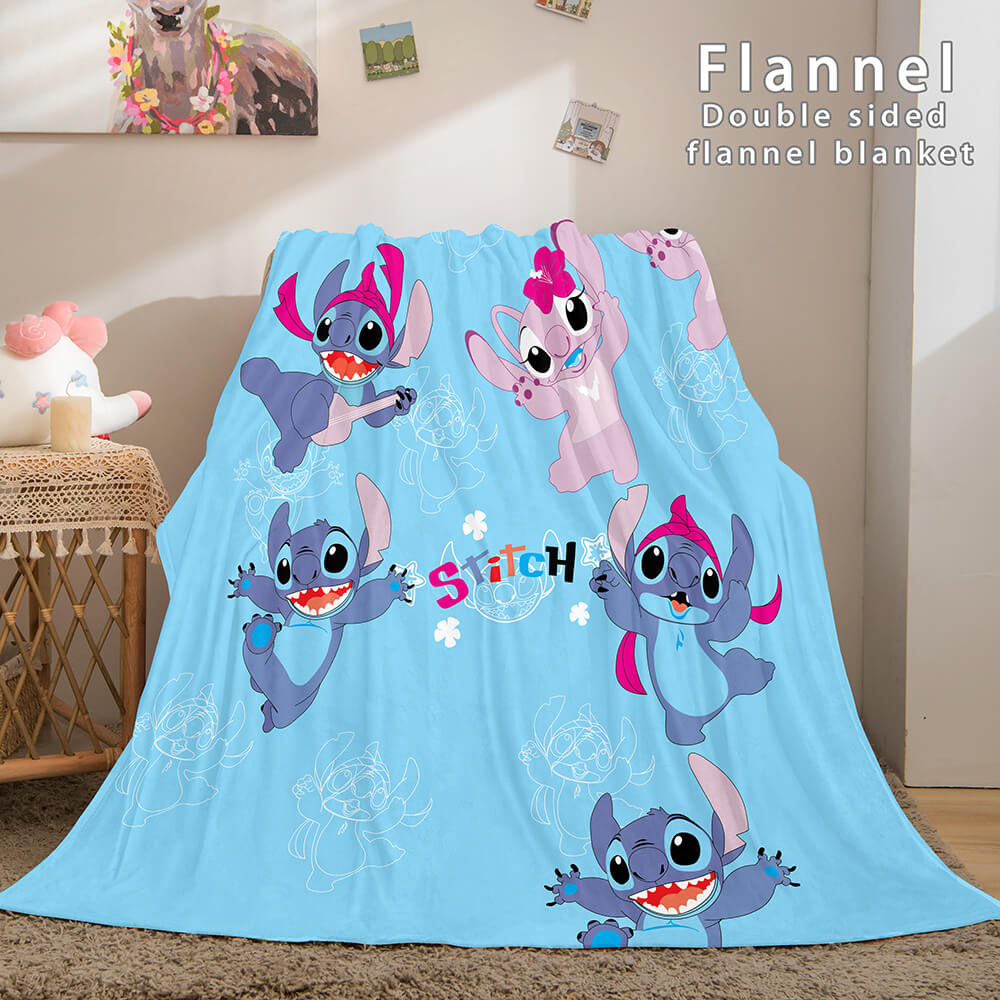 Stitch Cosplay Flannel Throw Blanket Micro Fleece Plush Blanket (Online Order Only)