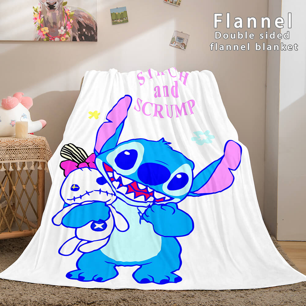 Stitch Cosplay Flannel Throw Blanket Micro Fleece Plush Blanket (Online Order Only)