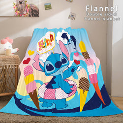 Stitch Cosplay Flannel Throw Blanket Micro Fleece Plush Blanket (Online Order Only)