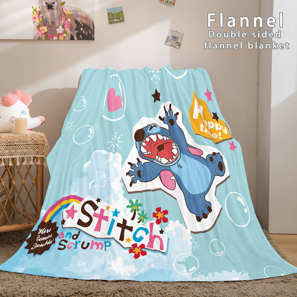 Stitch Cosplay Flannel Throw Blanket Micro Fleece Plush Blanket (Online Order Only)