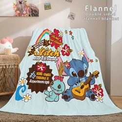Stitch Cosplay Flannel Throw Blanket Micro Fleece Plush Blanket (Online Order Only)