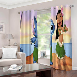 Stitch Curtains Cosplay Blackout Window Drapes for Room Decoration (Online Order Only)