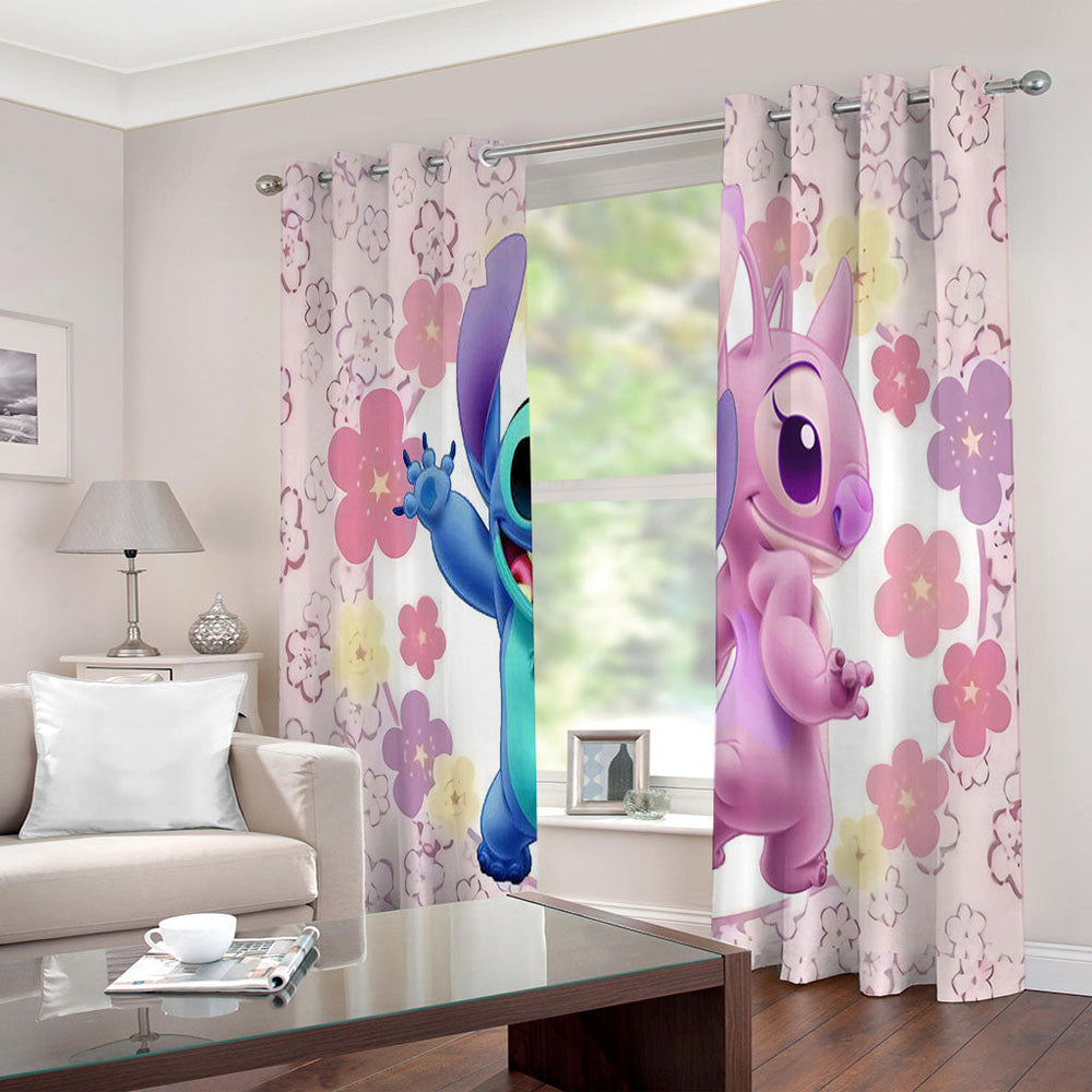 Stitch Pattern Curtains Blackout Window Drapes Decoration (Online Order Only)