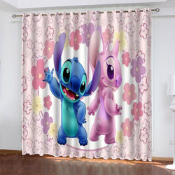 Stitch Pattern Curtains Blackout Window Drapes Decoration (Online Order Only)