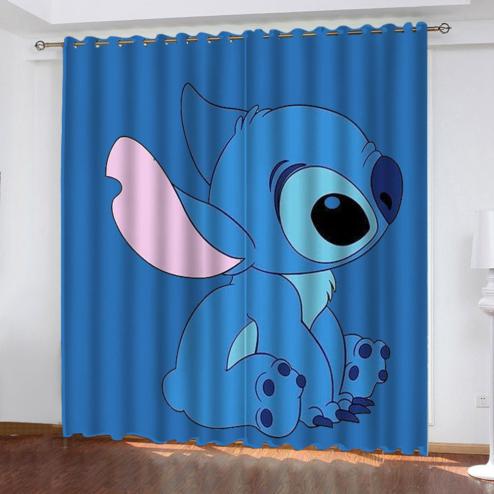 Stitch Pattern Curtains Blackout Window Drapes Decoration (Online Order Only)