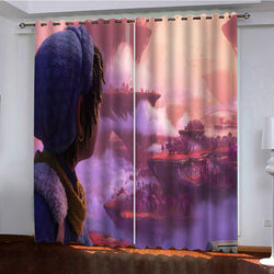 Strange World Curtains Pattern Blackout Window Drapes (Online Order Only)
