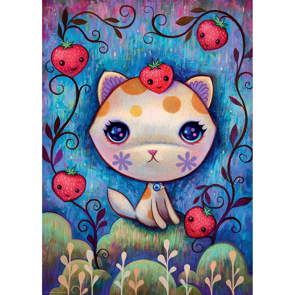 Strawberry Kitty Dreaming 1000 Piece Jigsaw Puzzle Heye (ONLINE ORDER ONLY)